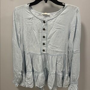 Jane And Delancey Lyocell Top - Light blue